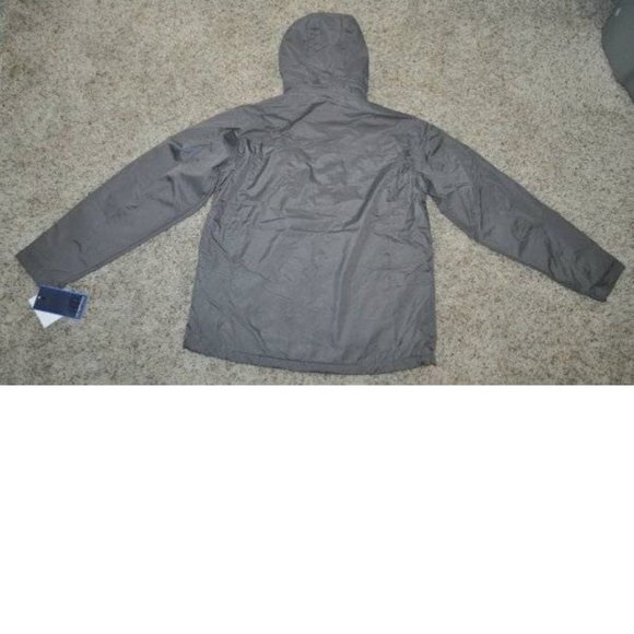 Mens Winter Jacket Hemisphere Gray XL Wind Water Resistant Down Alt Fill Hooded - Picture 7 of 8